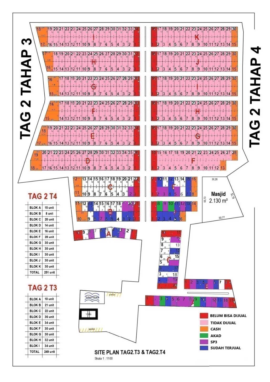 Site Plan Perumahan Taman Asri Gandus 2 Tahap 3