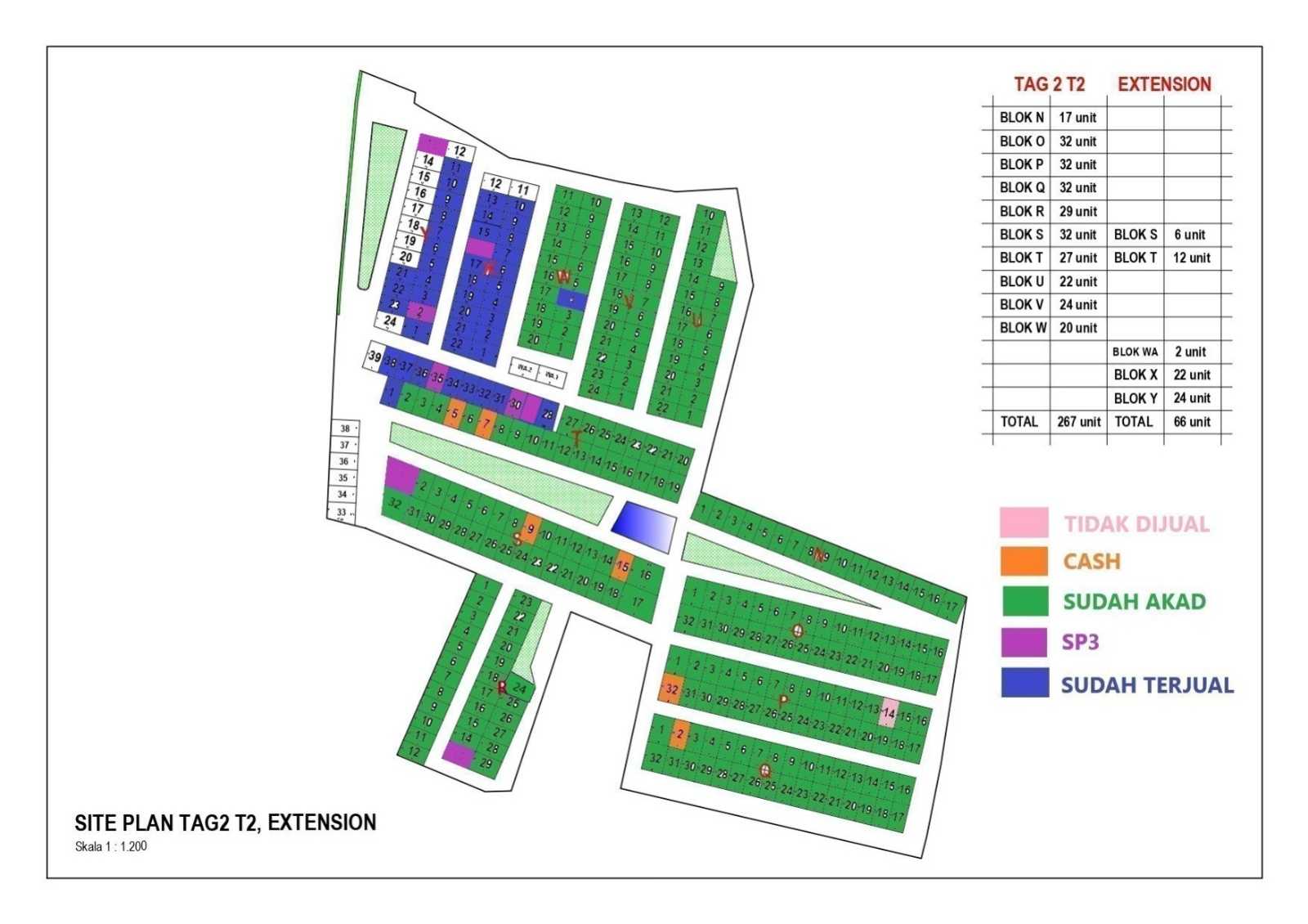 Site Plan Perumahan Taman Asri Gandus 2 Tahap 2